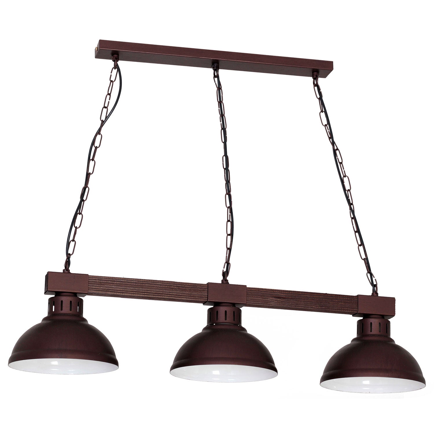 żyrandol Hakon dark wood 3xE27