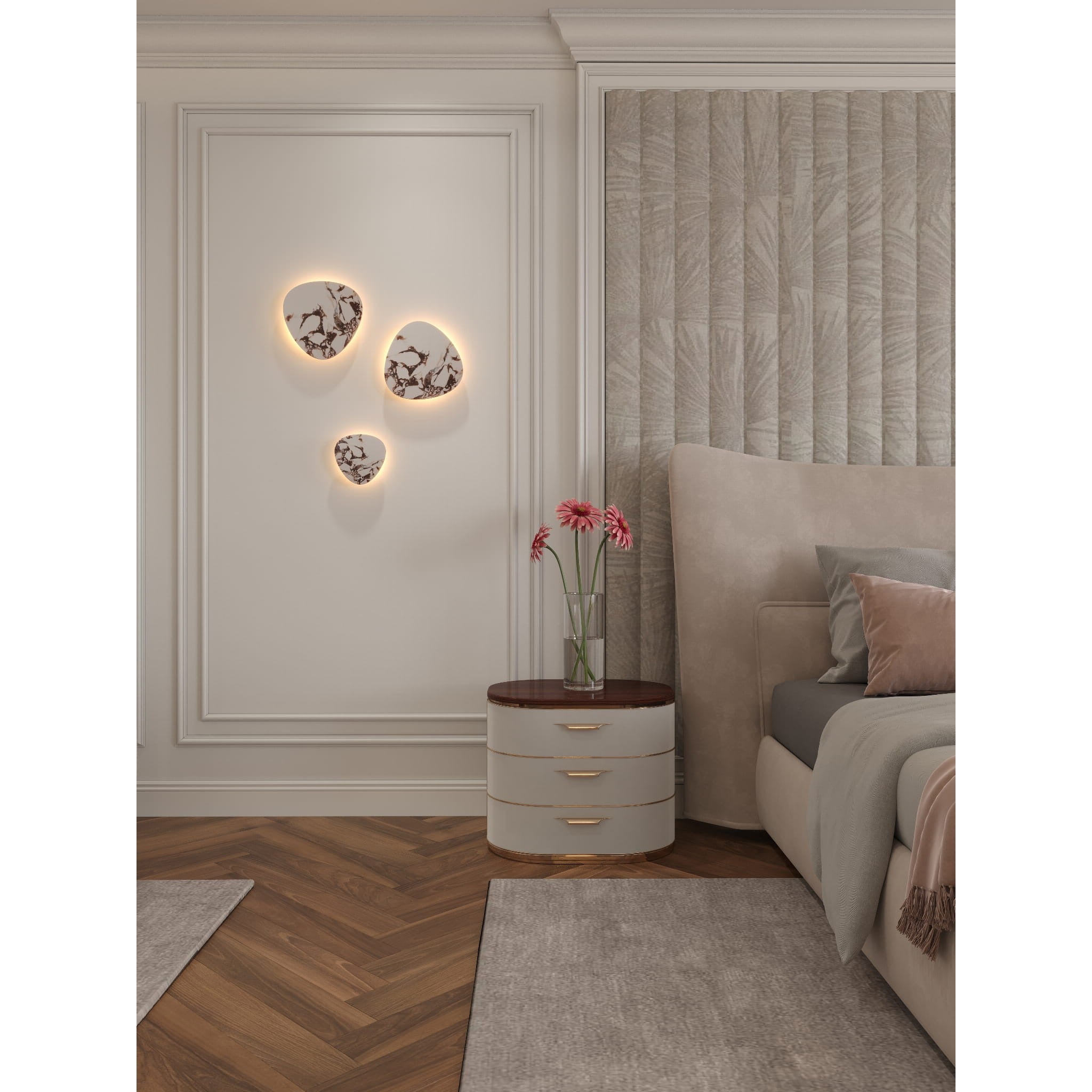Maxlight Kinkiet Marbles - Wycinek płytki ceramicznej - Biały W0390