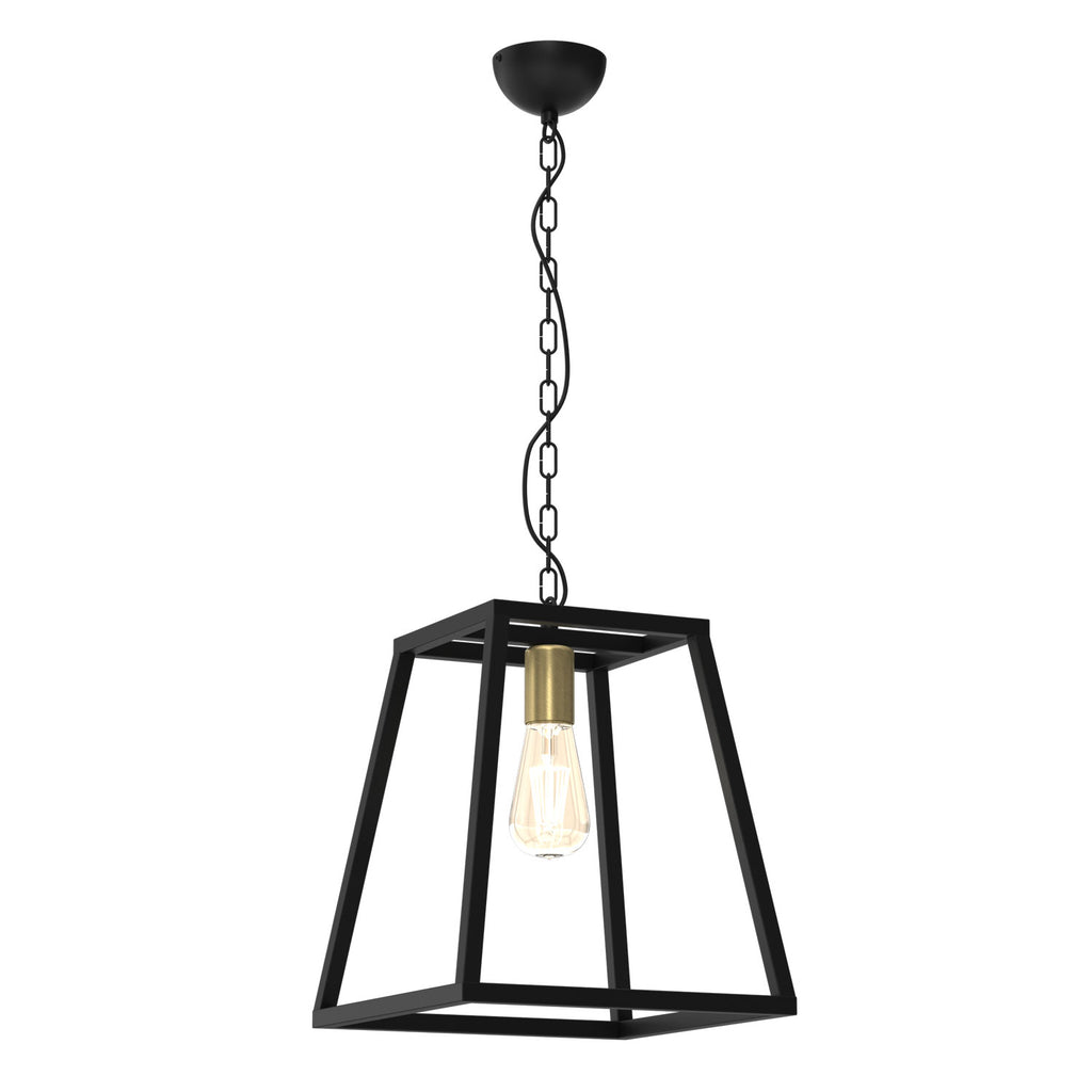 żyrandol Frame black/antic brass 1xE27