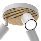 Spot Terra plate 200 white/wood/white swivel 3xGU10 (Ceryfikat FSC 100%, SGSCH-COC-070615)