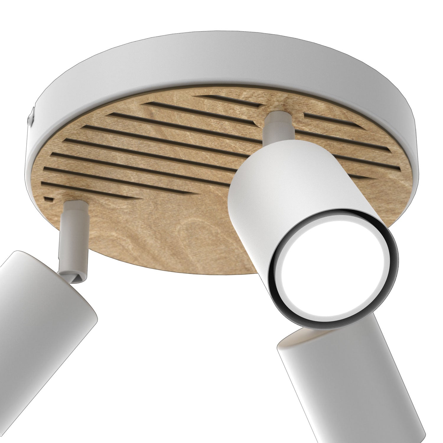 Spot Terra plate 200 white/wood/white swivel 3xGU10 (Ceryfikat FSC 100%, SGSCH-COC-070615)