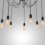 żyrandol Spindel black 7xE27
