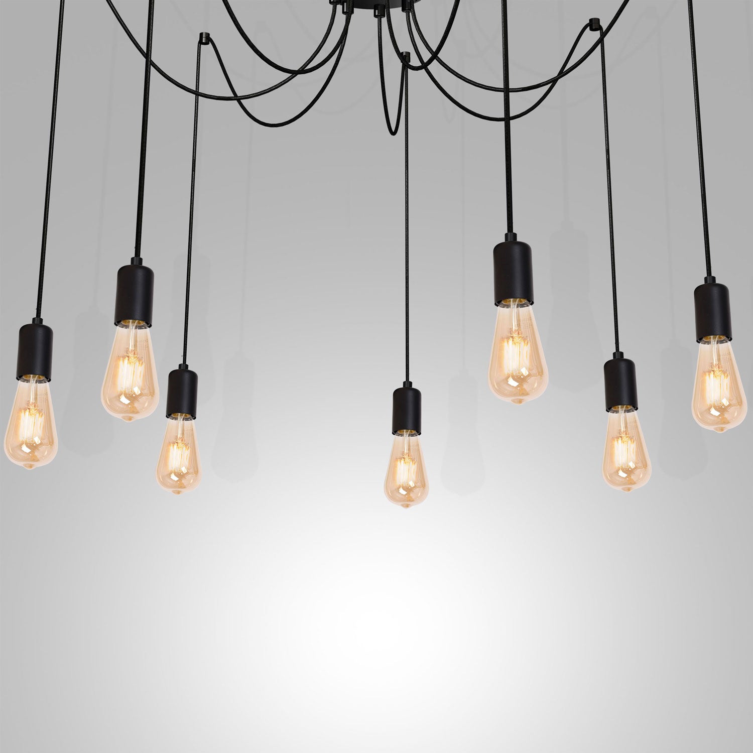 żyrandol Spindel black 7xE27