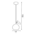 żyrandol Apple yellow 1xE27