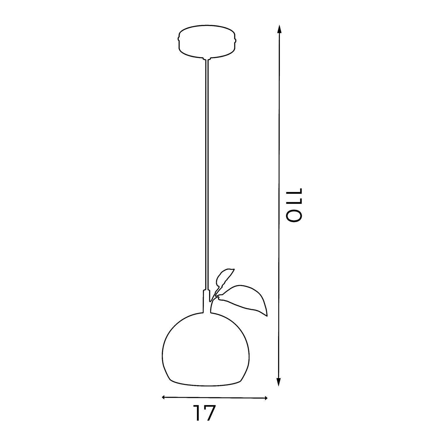 żyrandol Apple yellow 1xE27