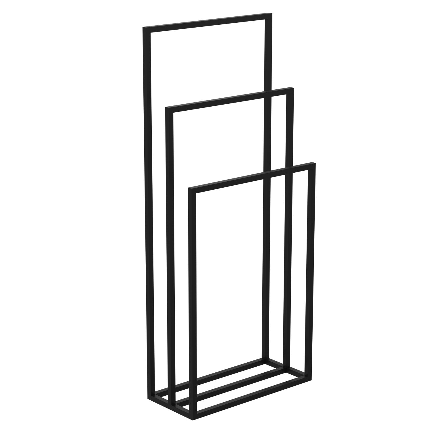 standing towel hanger - tripple, black
