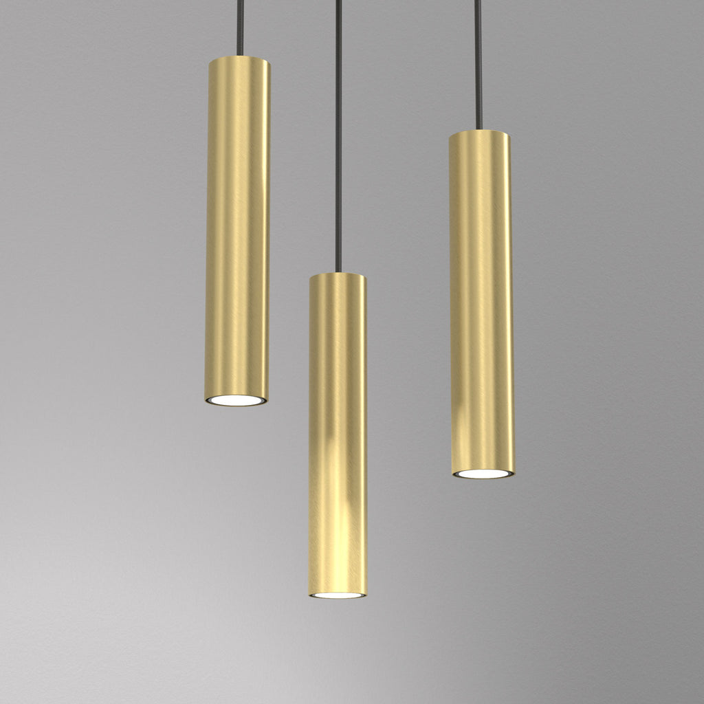 żyrandol plate dia 300 Raito brushed brass 3xGU10