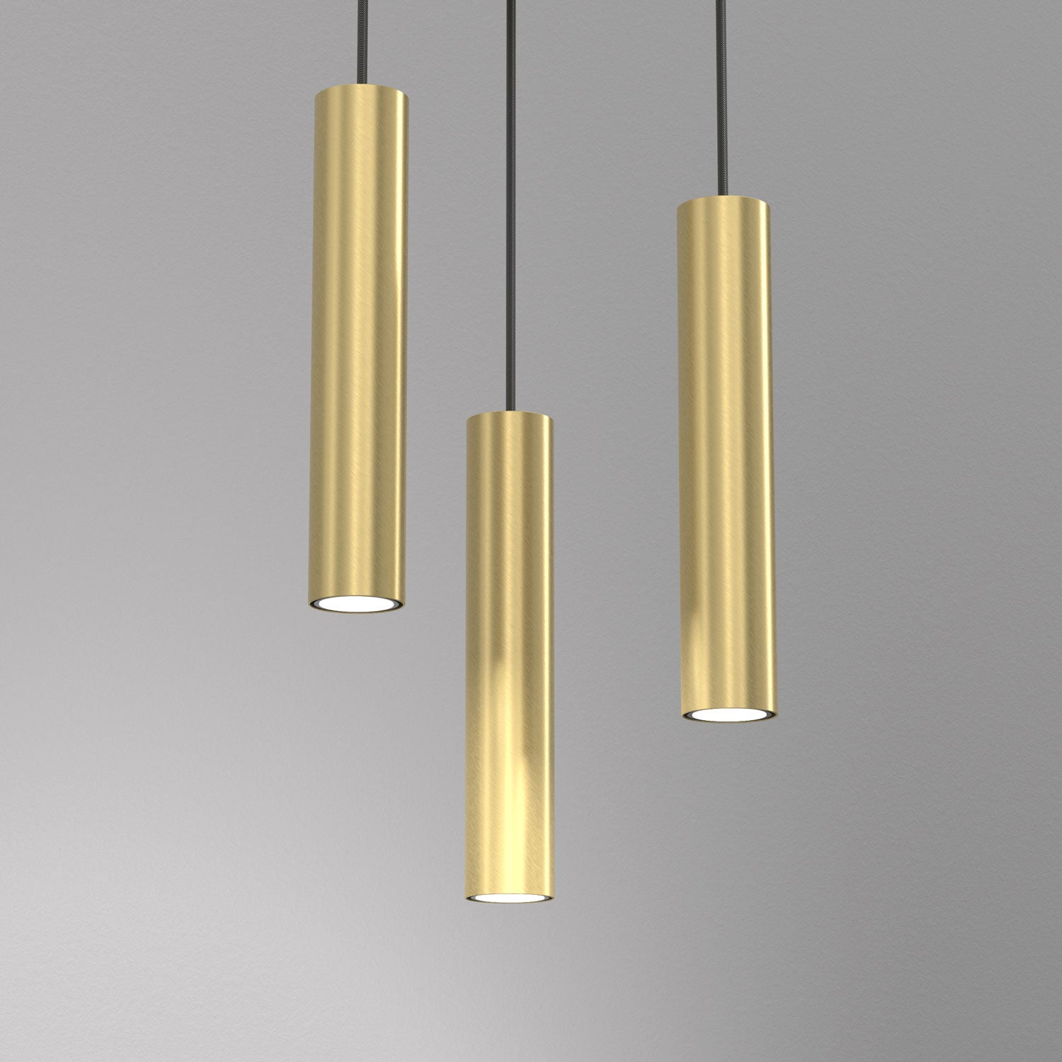 żyrandol plate dia 300 Raito brushed brass 3xGU10