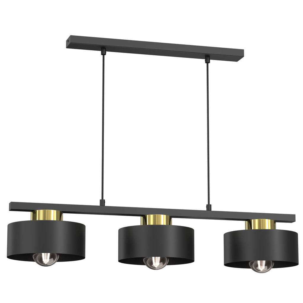 żyrandol Marti black/gold 3xE27