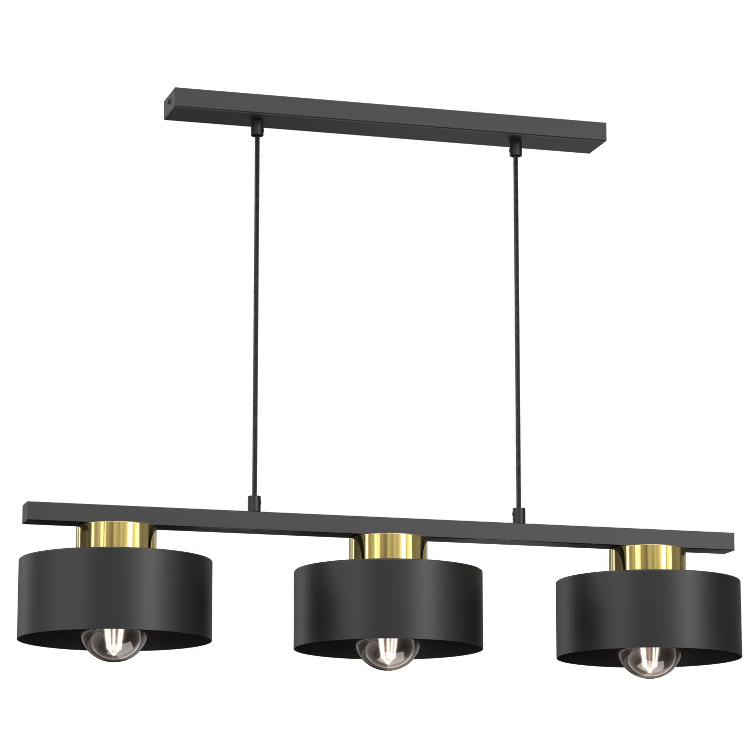żyrandol Marti black/gold 3xE27