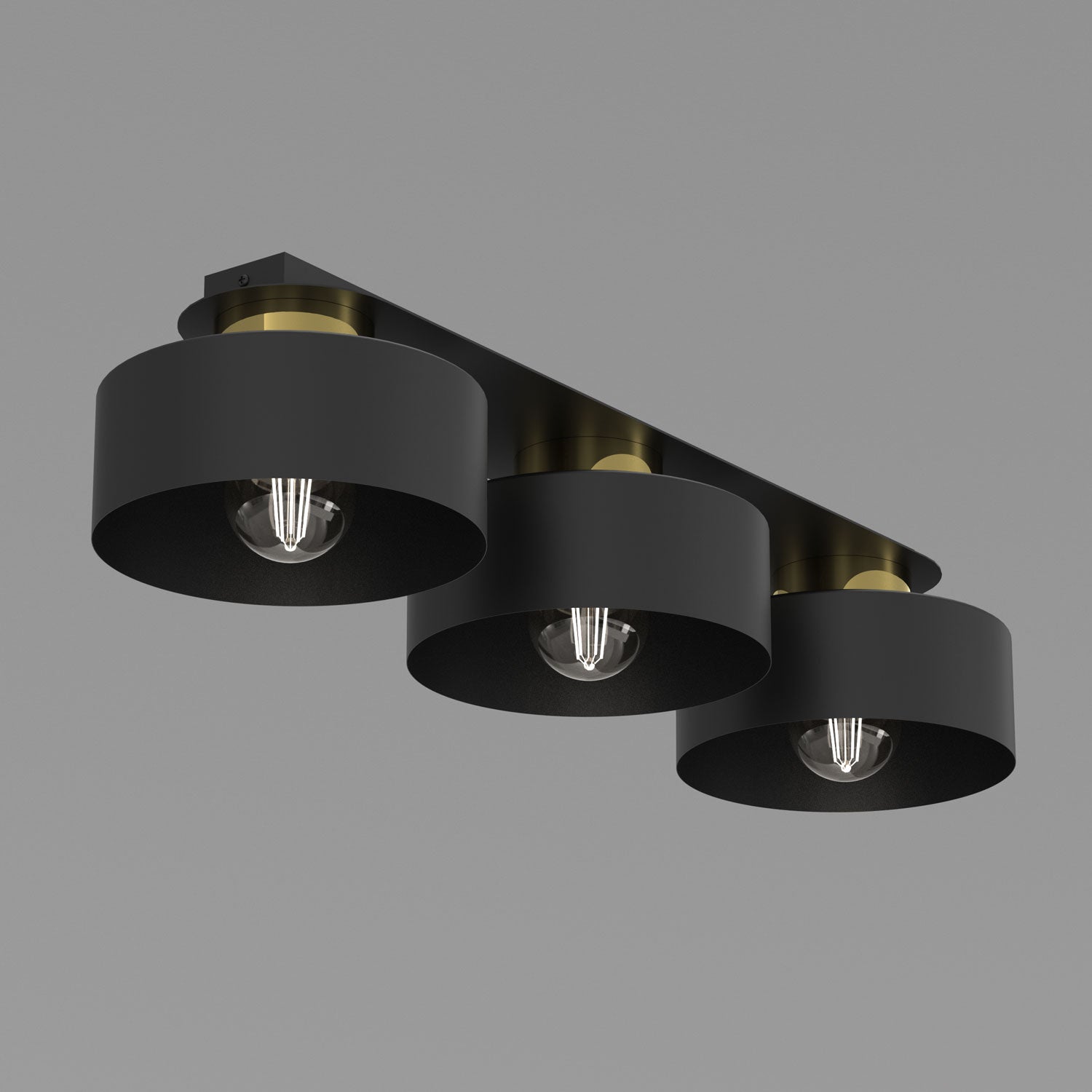 plafon Marti black/gold 3xE27