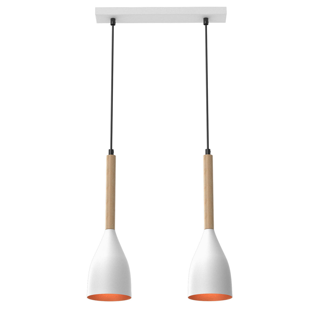 żyrandol Muza white/gold 2xE27