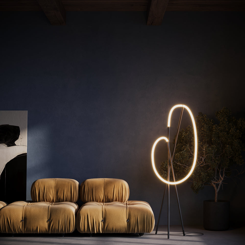 Maytoni Lampa podłogowa Crochet - Aluminium - Czarny MOD369FL-L36B3K