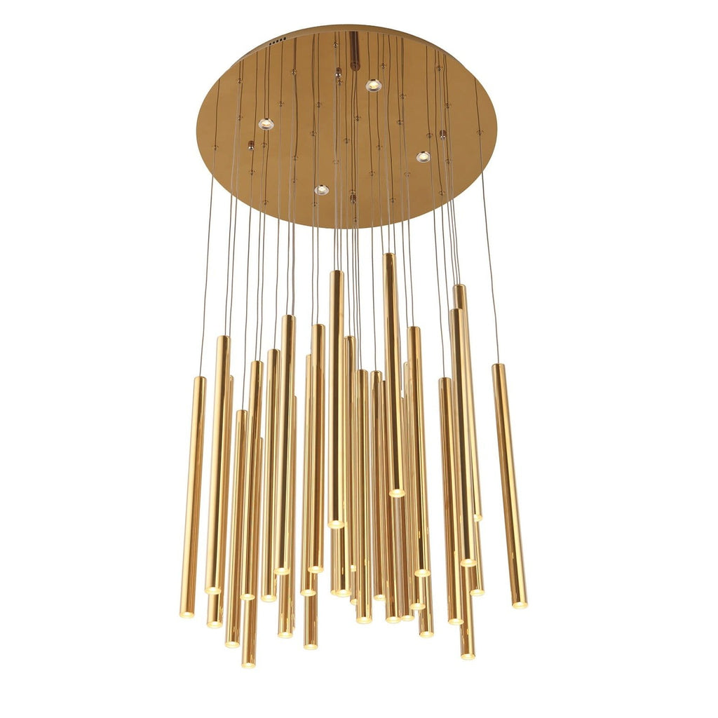 Maxlight Lampa wisząca Organic - Stal nierdzewna + akryl - Złoty P0242D