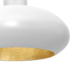 plafon Compo, oval (dia 500) white/gold 1xE27