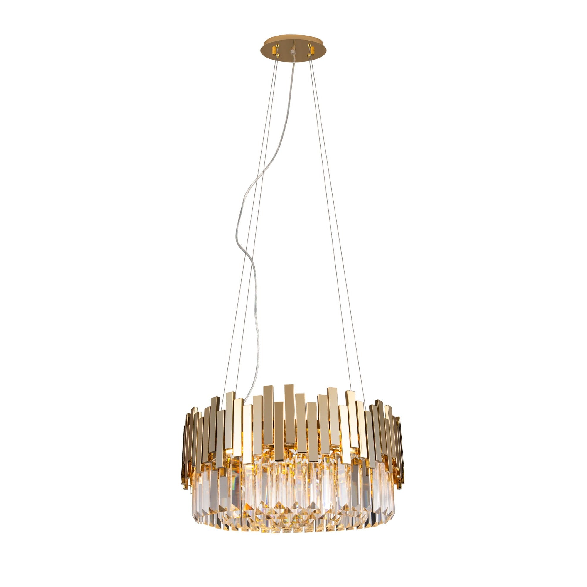 Maxlight Lampa wisząca Trend 45cm - Metal + szkło - Złoty P0368