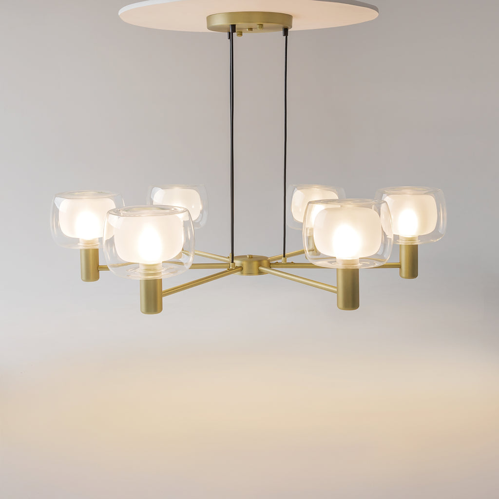 Maytoni Lampa wisząca Vision - Aluminium - Złoty MOD411PL-06G
