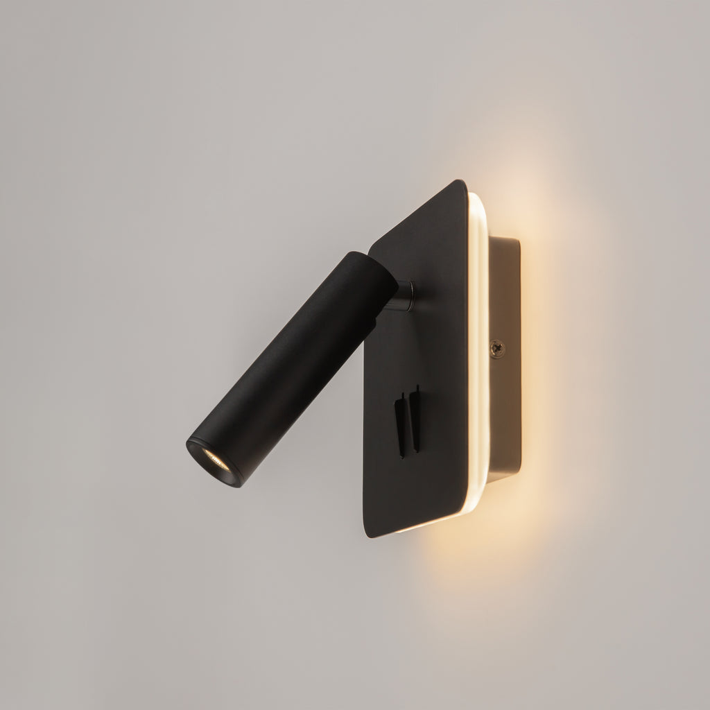 Maytoni Kinkiet Ios 176 - Aluminium - Czarny C175-WL-01-6W-B