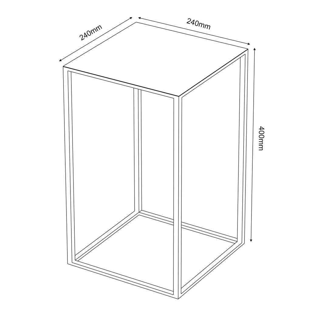 Flower stand Column A 400x240x240 black