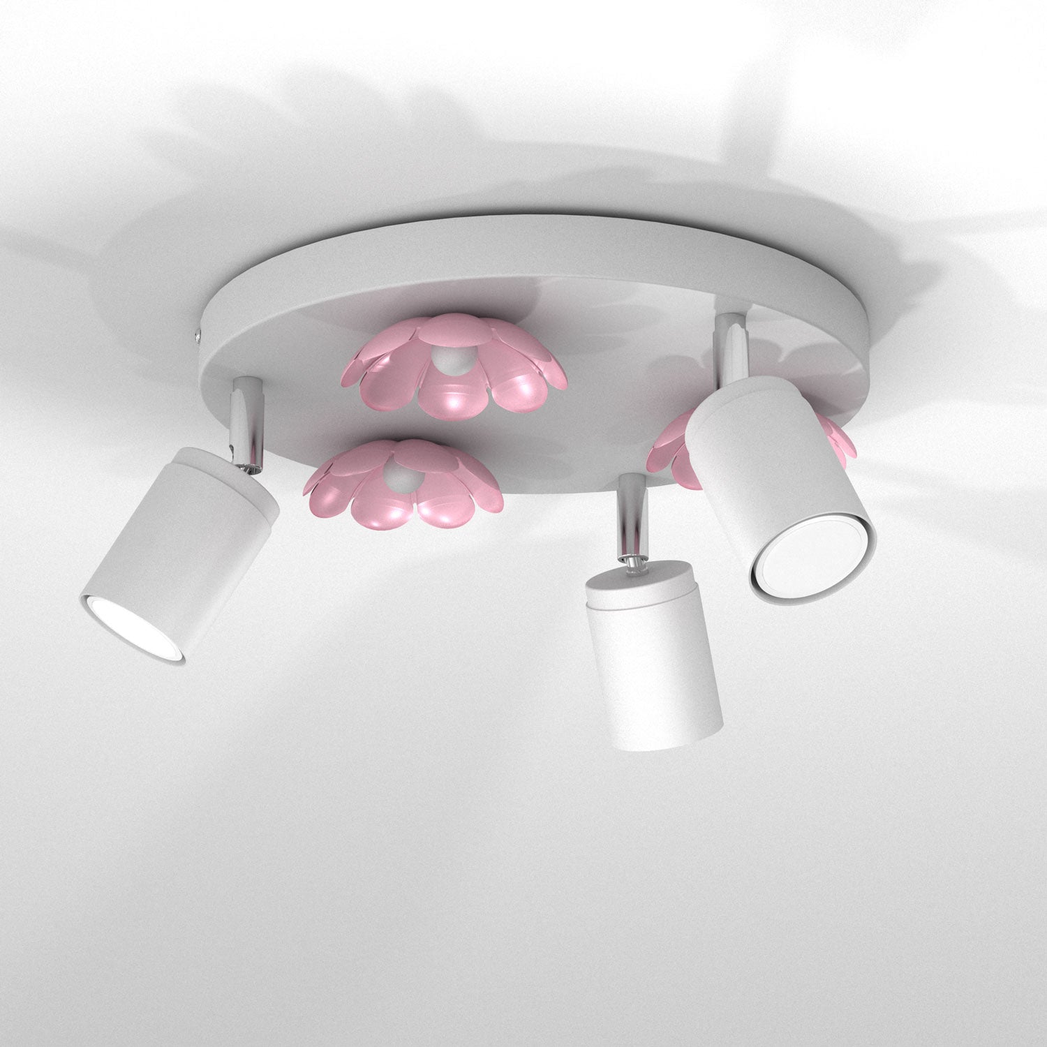 spot Flower white/pink 3xGU10