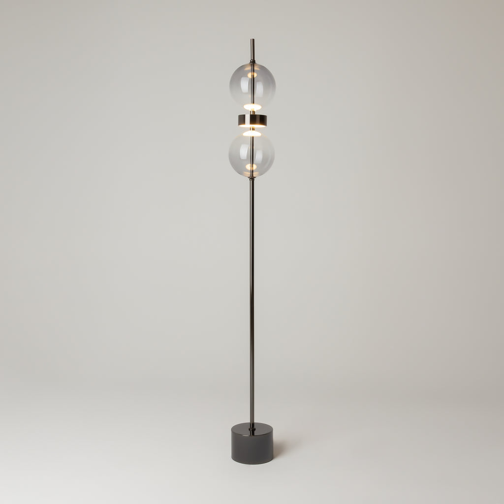 Maytoni Lampa podłogowa Double Moon - Metal - Czarny MOD478FL-L15B3K