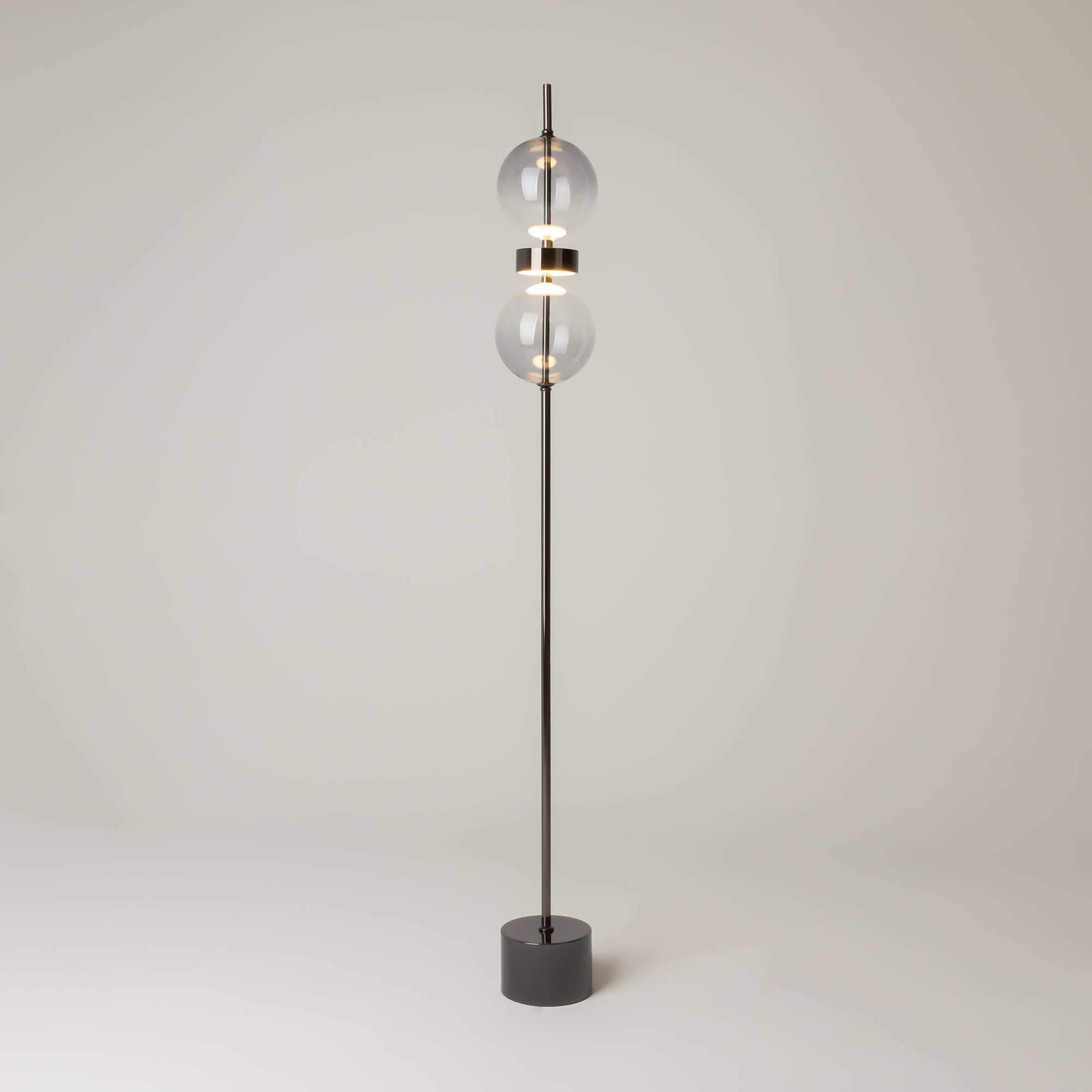 Maytoni Lampa podłogowa Double Moon - Metal - Czarny MOD478FL-L15B3K
