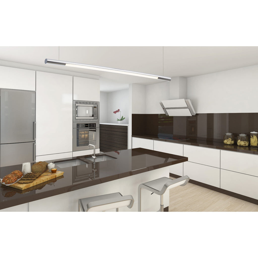 Maxlight Lampa wisząca Organic Horizon 100cm - Stal nierdzewna + akryl - Chrom P0355