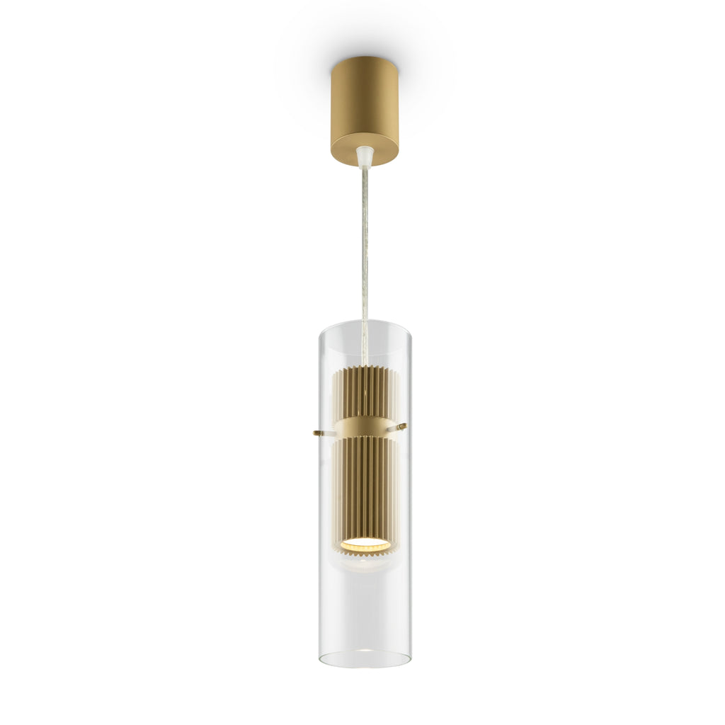 Maytoni Lampa wisząca Dynamics - Aluminium - Złoty MOD326PL-01MG