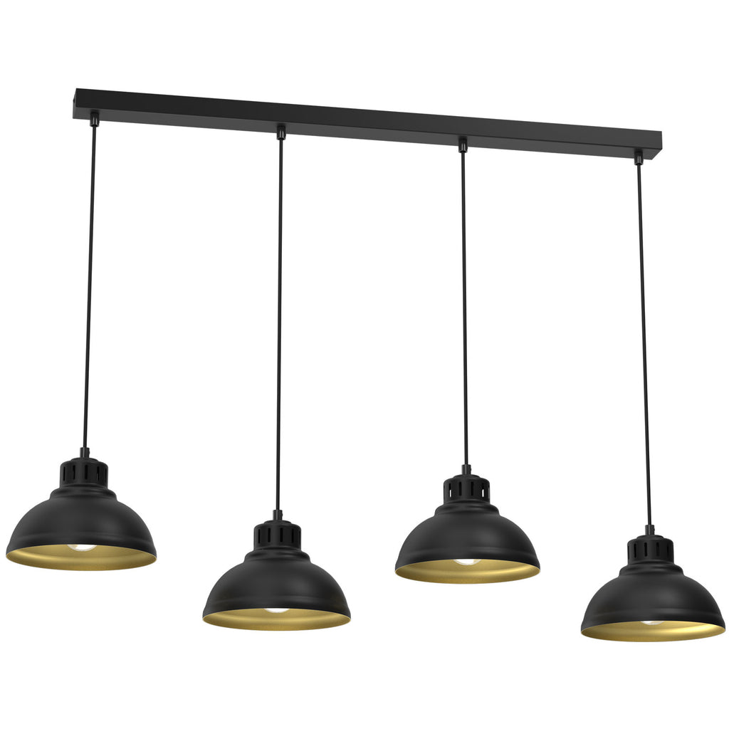 żyrandol Sven black/gold 4xE27