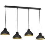 żyrandol Sven black/gold 4xE27