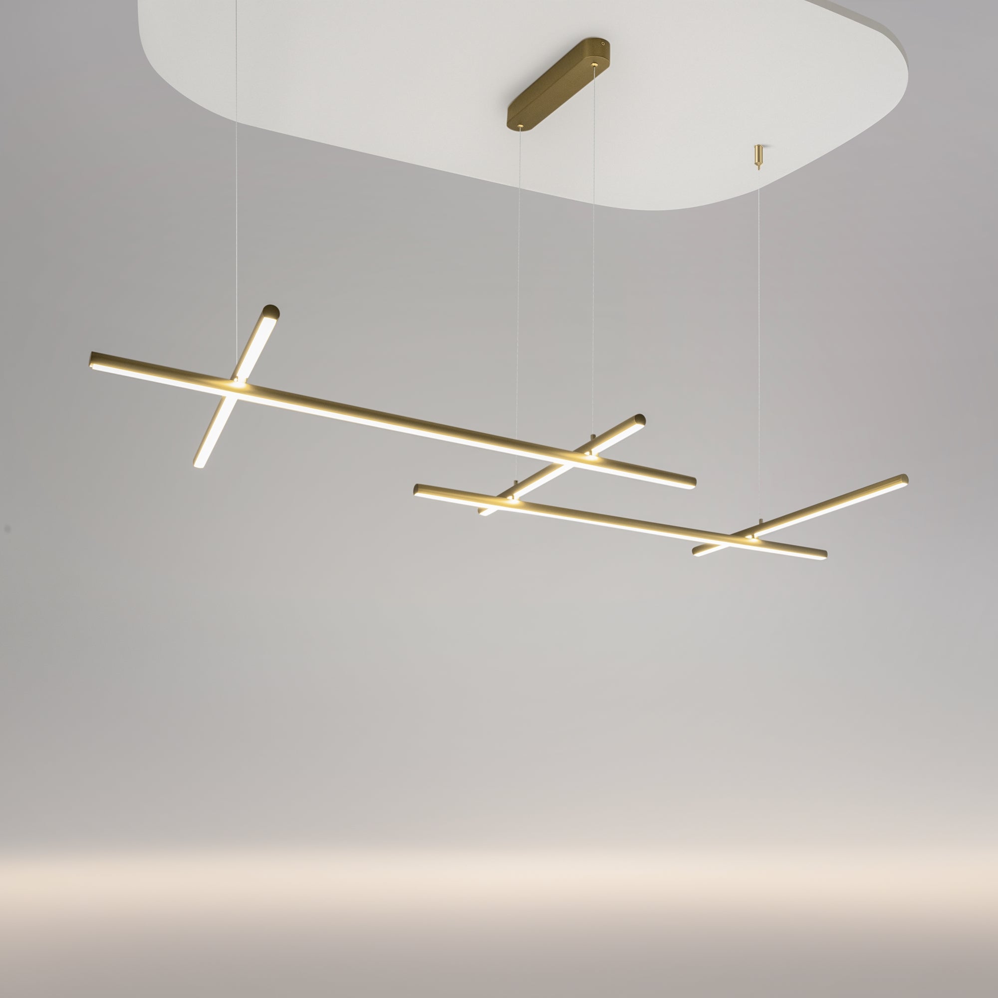 Maytoni Lampa wisząca Radiance - Aluminium - Złoty MOD278PL-L86G3K1
