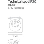 Maxlight Oprawa wpuszczana Technical Spot - Aluminium - Kremowy H0068