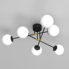 plafon Glame black/gold 6xE27