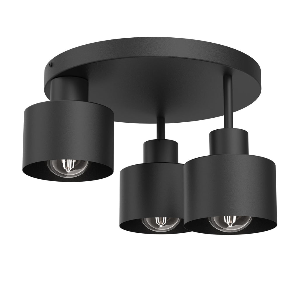 plafon Parkla klosz metal black 3xE27
