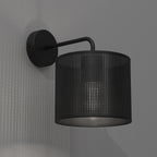 kinkiet Loft shade black, cylinder shade dia 180, h 150 black 1xE27