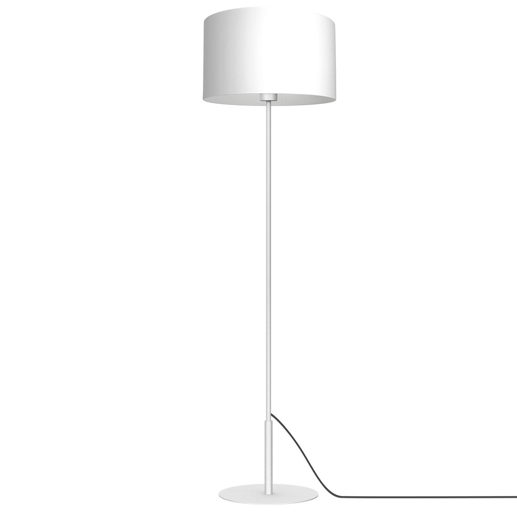 lampa podł. Arden prosta, white, cylinder shade dia 400, h 250 white 1xE27