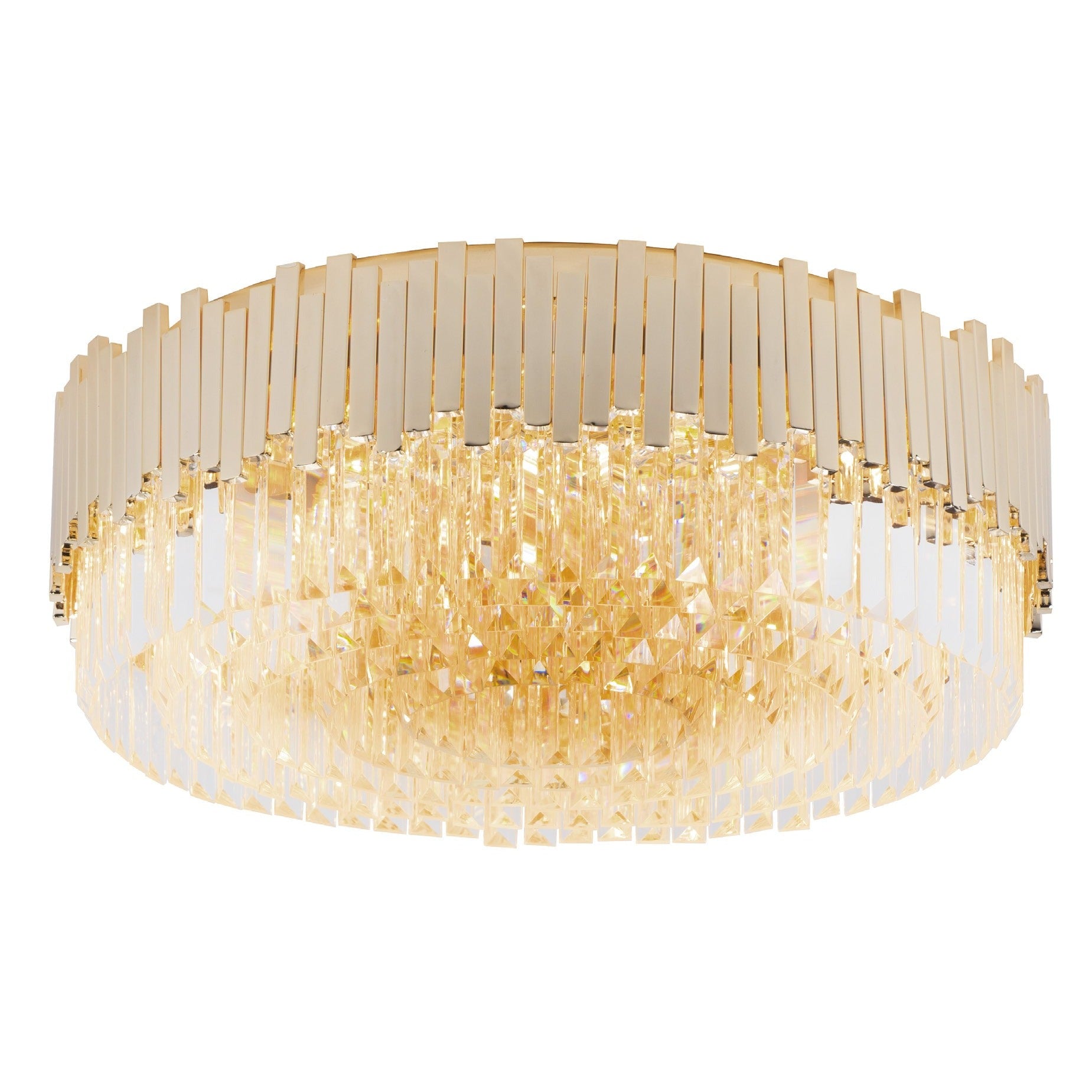 Maxlight Plafon Trend 60cm - Metal + szkło - Złoty C0164