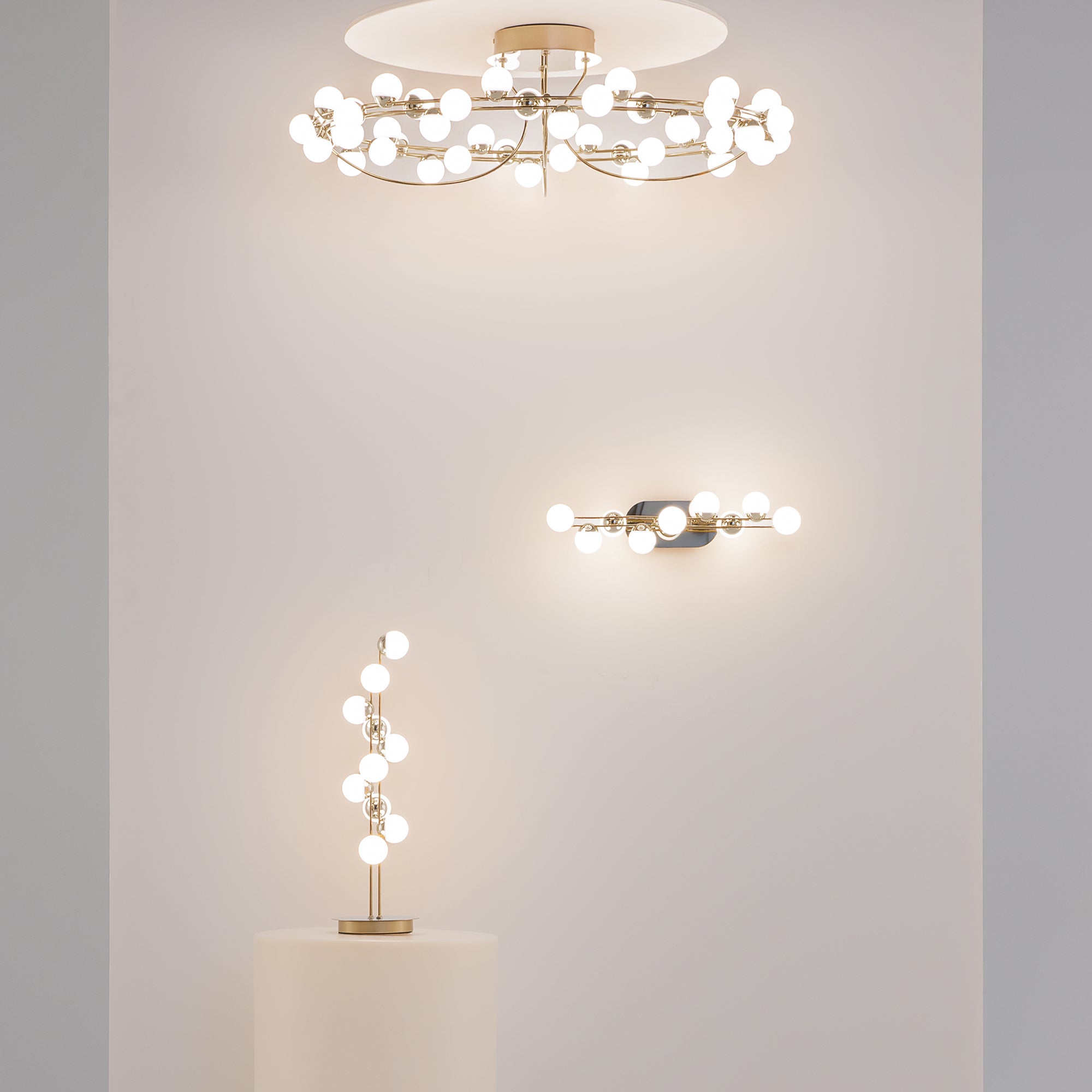 Maytoni Plafon Tessara - Stal nierdzewna - Złoty MOD081CL-L48G3K