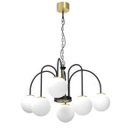 żyrandol Cambridge (glass 2815) black/brass 6xE14