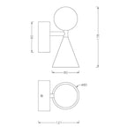 Maxlight Kinkiet Bingo - Malachit - Czarny W0444