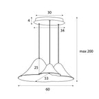 Maxlight Lampa wisząca Bellmond - Filc - Czarny + szary P0565