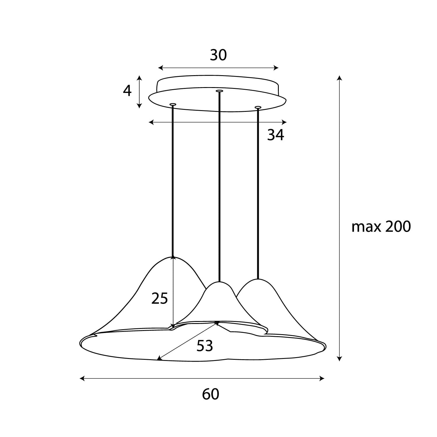 Maxlight Lampa wisząca Bellmond - Filc - Czarny + szary P0565