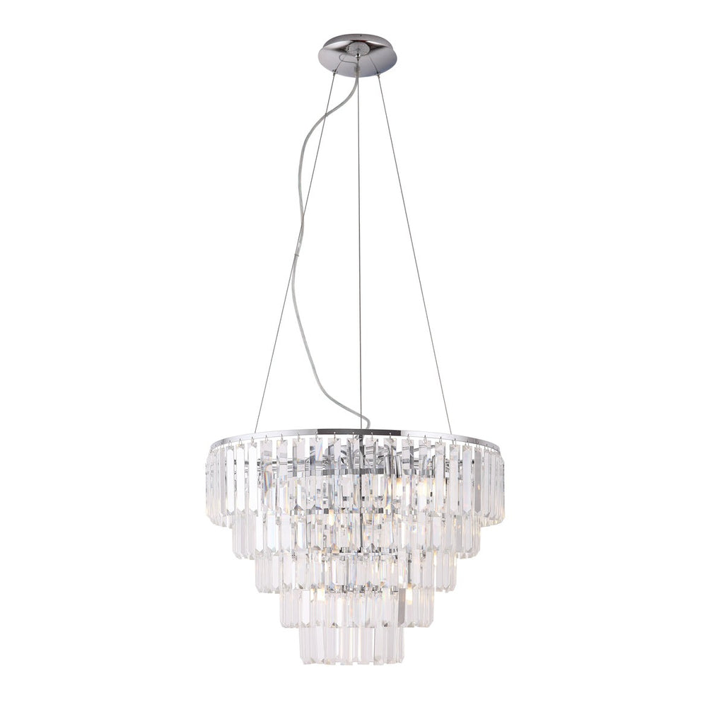 Maxlight Lampa wisząca Monaco 60cm - Metal + szkło - Chrom P0260