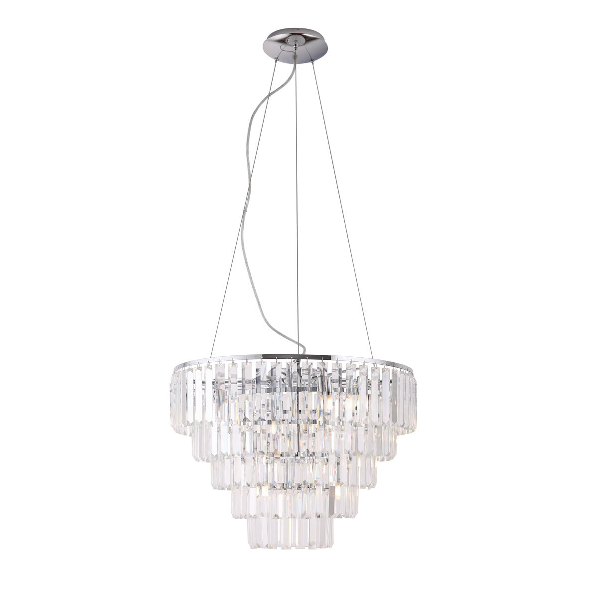 Maxlight Lampa wisząca Monaco 60cm - Metal + szkło - Chrom P0260