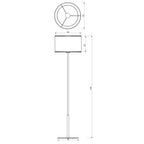 lampa podł. Arden prosta, white, cylinder shade dia 400, h 250 white 1xE27