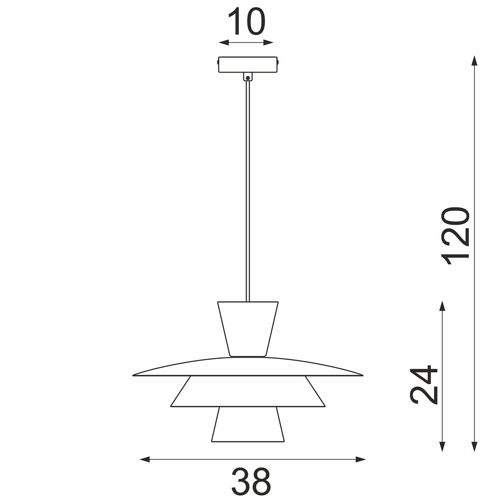 żyrandol Plato titanium-bronze/gold 1xE27