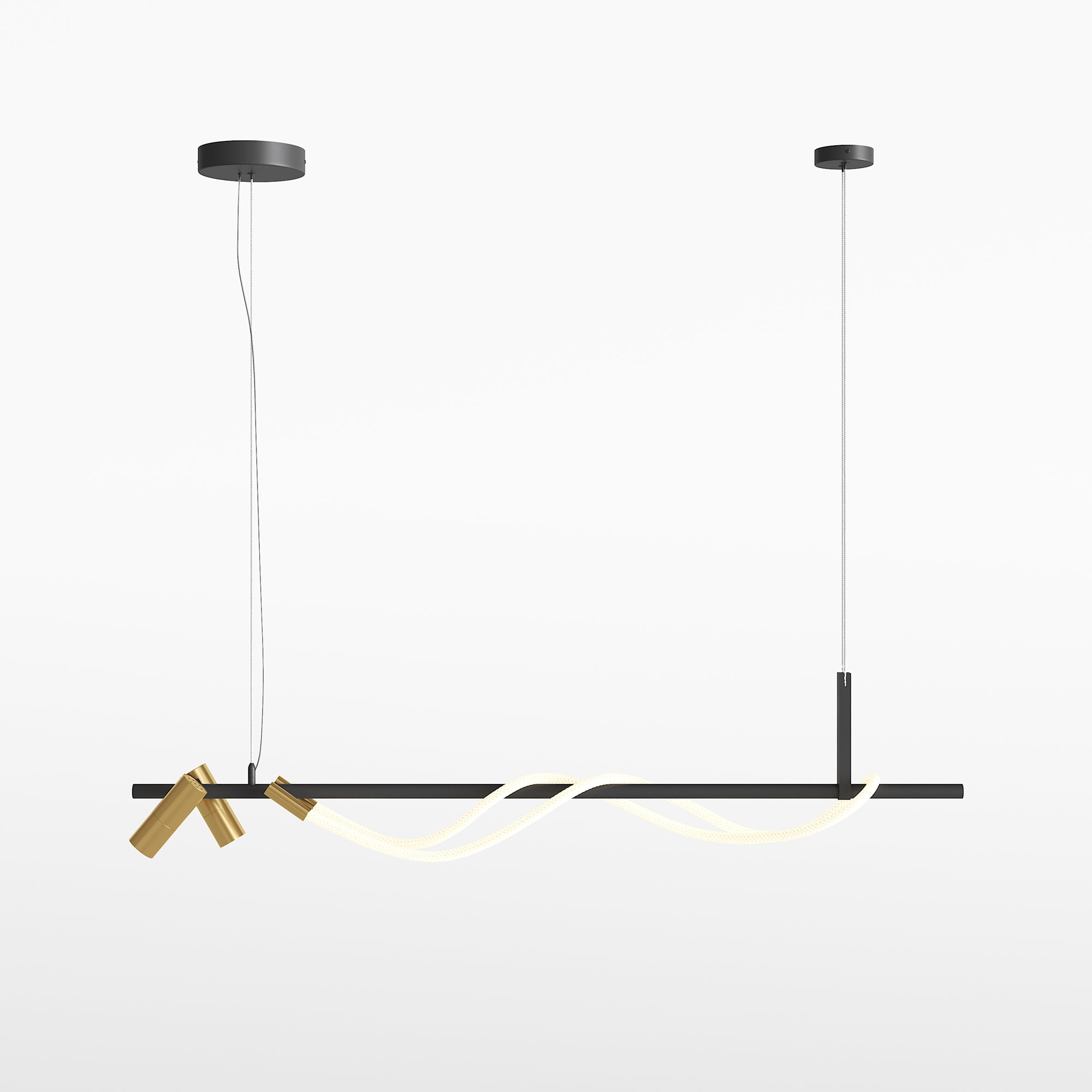 Maytoni Lampa wisząca Tau - Aluminium - Czarny MOD166PL-L30GB3K