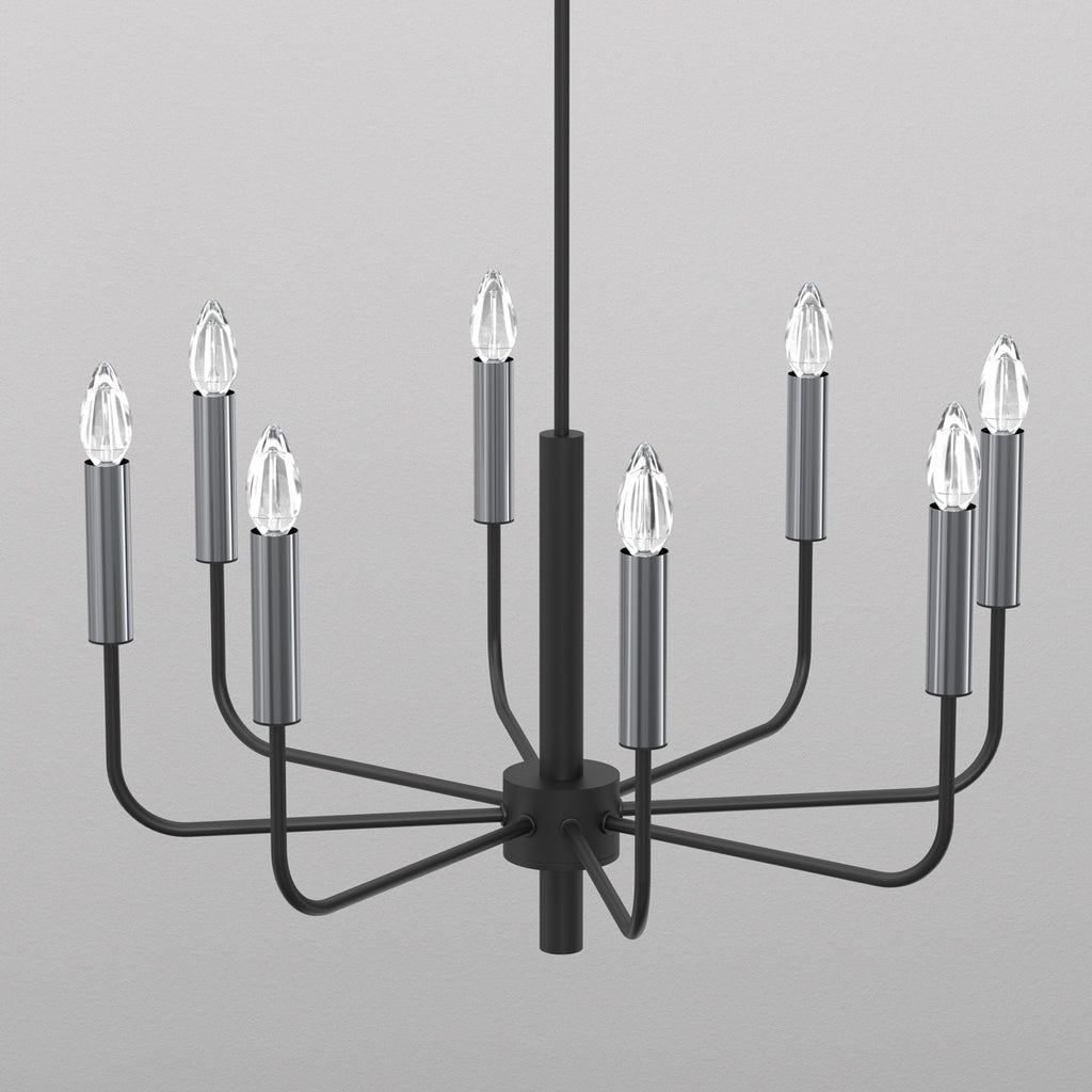 żyrandol Akasya black/chrome 8xE14
