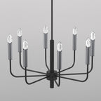żyrandol Akasya black/chrome 8xE14