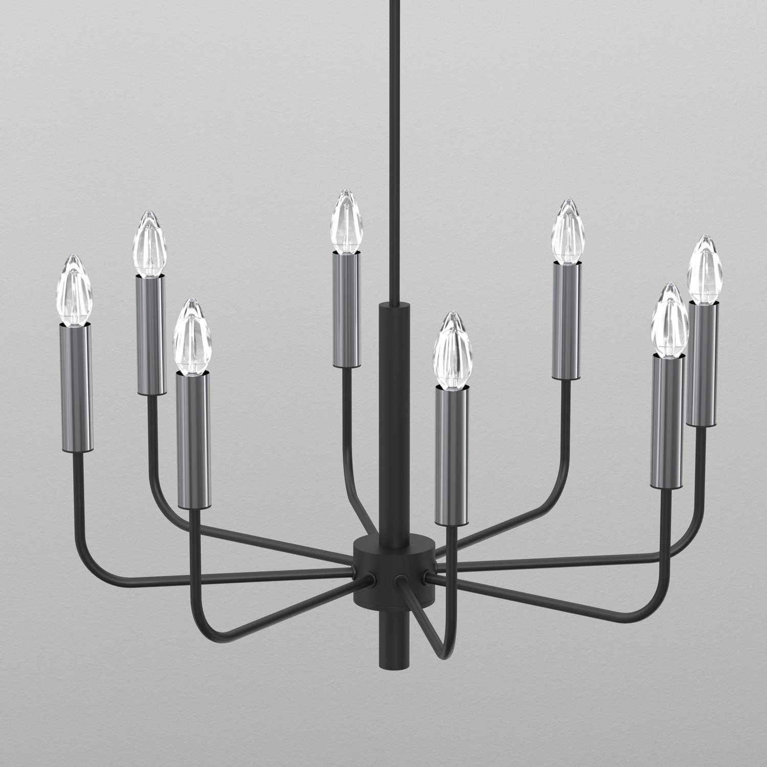 żyrandol Akasya black/chrome 8xE14